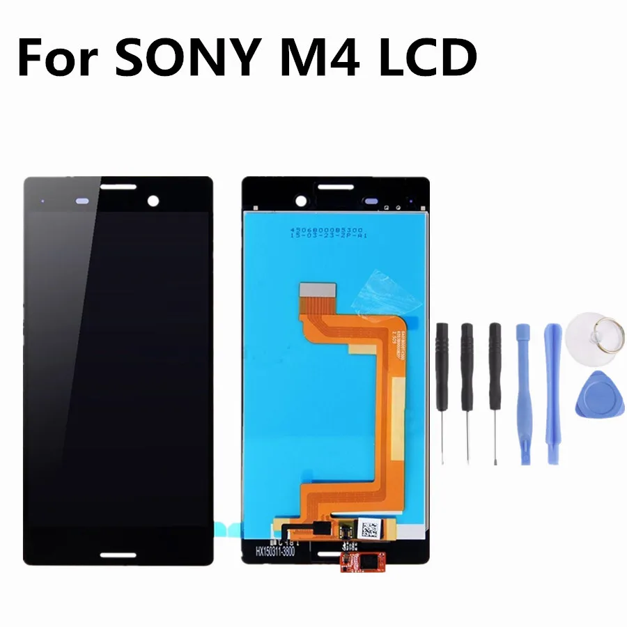 ЖК дисплей с рамкой и дигитайзером сенсорного экрана в сборе для Sony Xperia M4 E2303 E2333