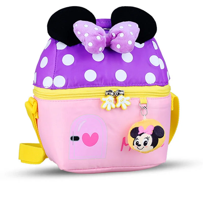 Disney Minnie Mouse girls Plush Backpacks cute Bow tie Stuffed Animals toys Backpack School Bag toy | Игрушки и хобби