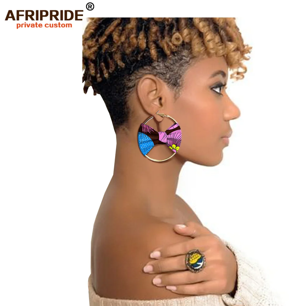Африканские модные стильные серьги для женщин AFRIPRIDE ручной работы с принтом