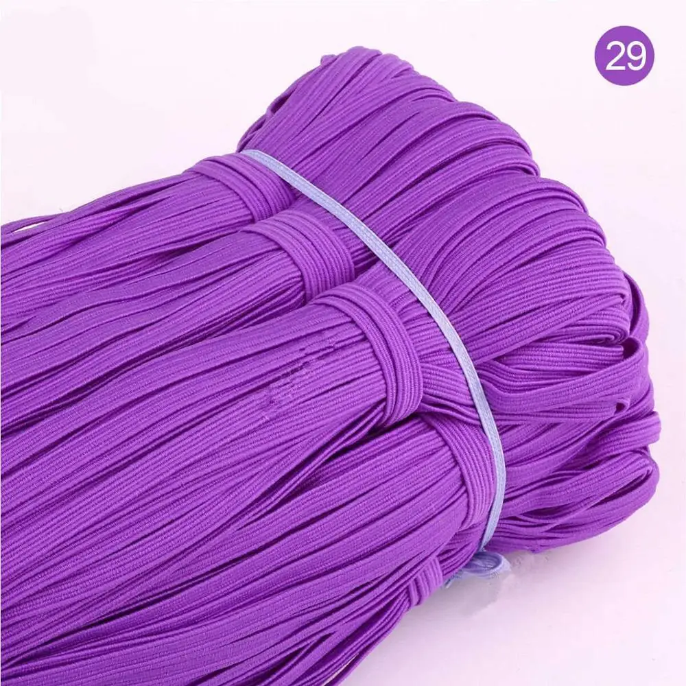29 Purple 5Y 6 мм эластичная лента цветная мягкая латексная пряжа эластичная лента s резинка DIY для беременных детей Швейные сумки с аппликацией аксессуары - Цвет: 29 Purple 5Y