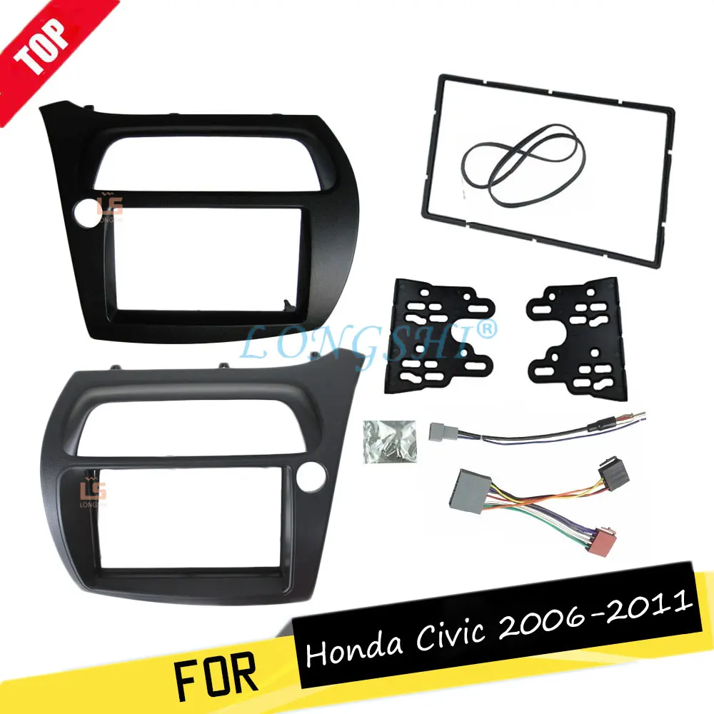 Монтажная стереопанель LONGSHI для Honda Civic приборной панели с обвязкой проводов и