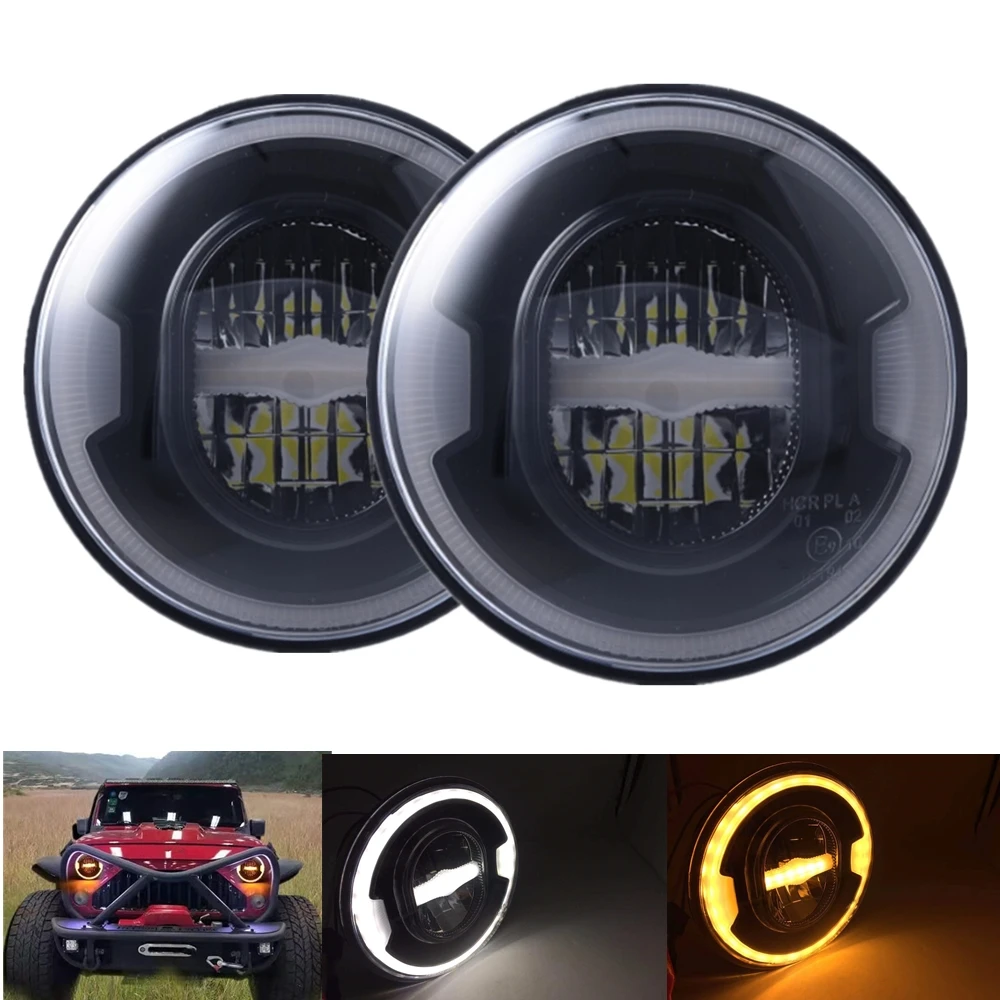 Фары головного света круглые головные фонари 7 дюймов H4 черные для Jeep Wrangler JK CJ TJ