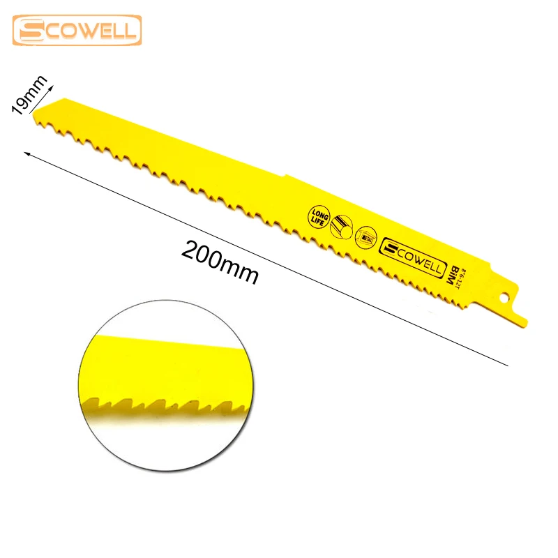 30% Off 5pcs/lot 6&quot8&quot9&quot12&quot HSS Bi-metal Reciprocating Saw Blades for Metal Wood Cutting Best Jigsaw 5T/6T/10T/14T/18T |