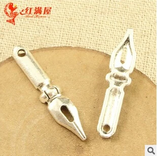 

A3552 Бесплатная доставка, 100 Φ, размер 37*7 мм, цветной Серебряный перо, античная Подвеска «сделай сам», Ювелирная фурнитура для аксессуаров для ...