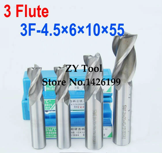 

Free Shipping 5 pcs/set 4.5MM 3 Flute HSS & Aluminium End Mill Cutter CNC Bit Milling Machinery tools Cutting tools.Lathe Tool