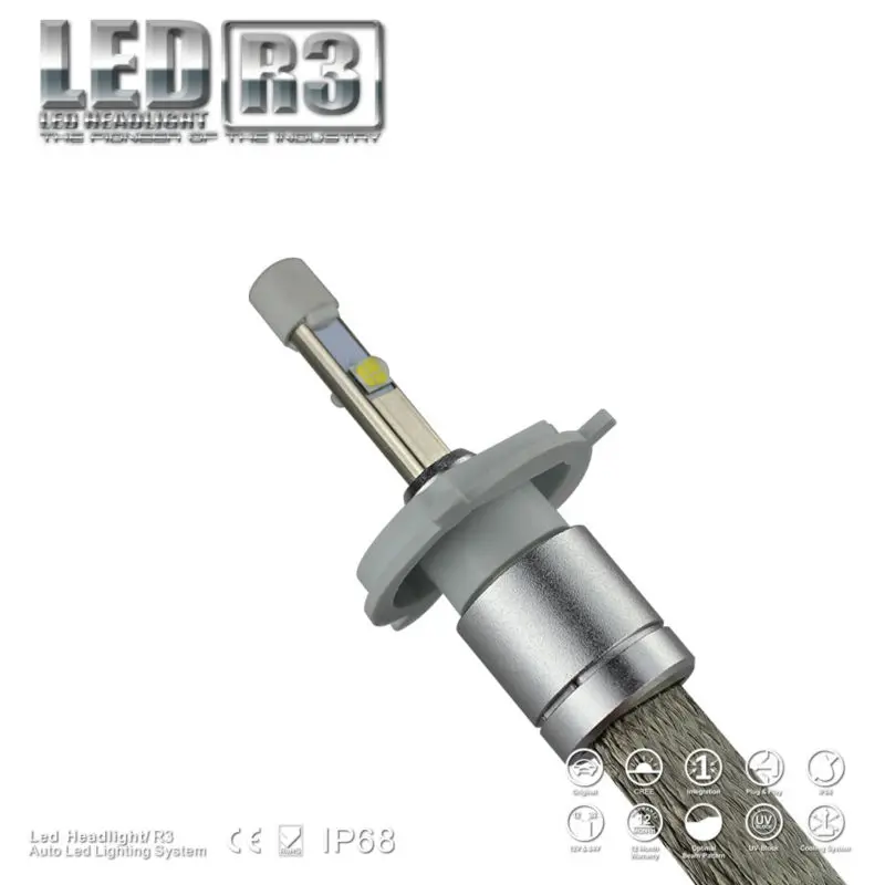 R3 H7 супер яркий Автомобильный светодиодный Conversion Kit головной светильник лампы