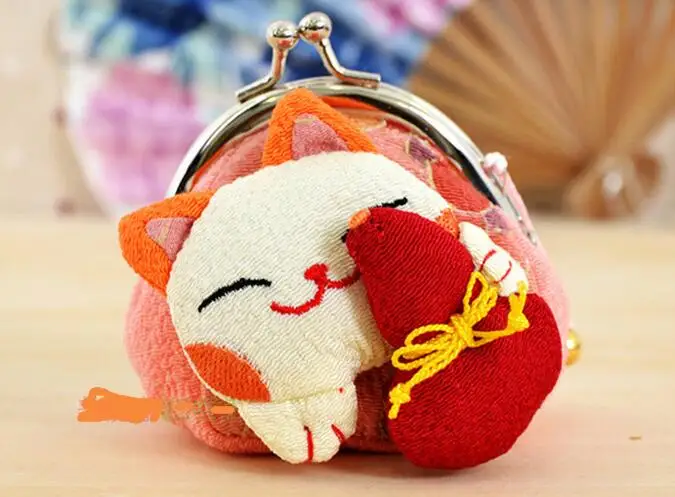 M170 новый милый женский кошелек Lucky Cat различные изображения нулевой тканевые
