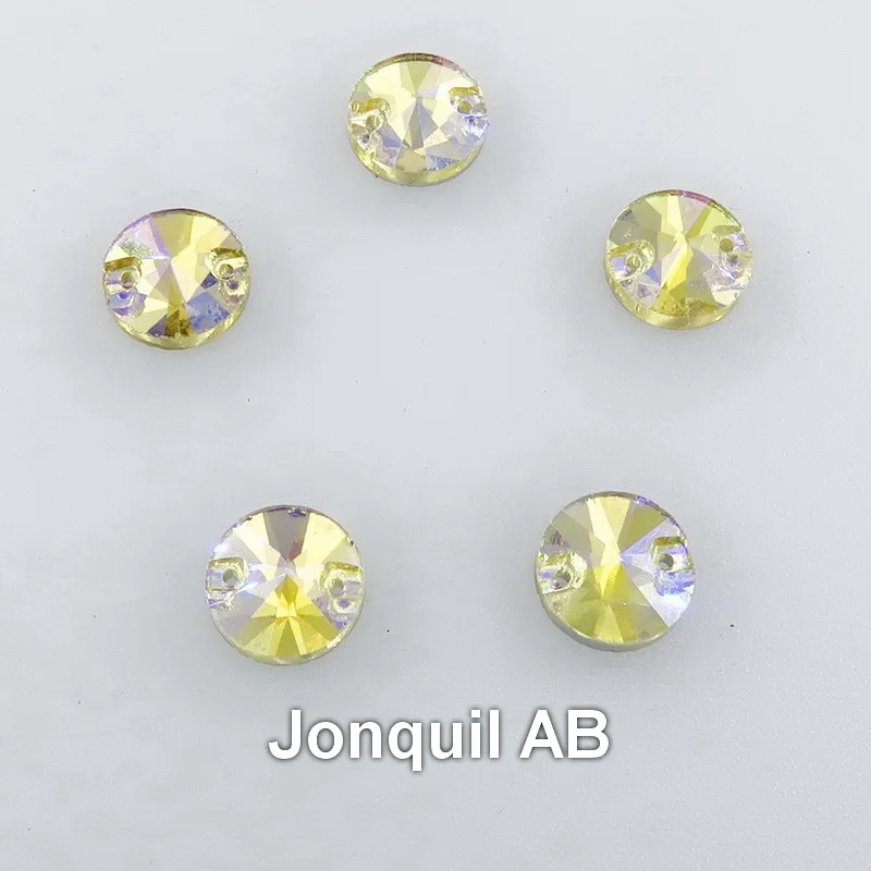 A6 Jonquil AB AB цвета стекло кристалл риволи круглой формы flatback с двумя отверстиями 6 размер Стразы для шитья ювелирный набор аксессуар для одежды сделай сам - Цвет: A6 Jonquil AB