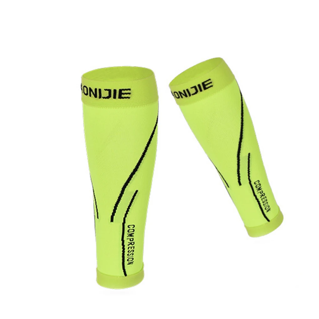 yellow M L A0NIJIE, 1 пара, мужские спортивные Леггинсы, женские, Анти-усталость, компрессионные, для голени, поддержка, унисекс, гетры, для бега, колготки, бандаж - Цвет: yellow M L