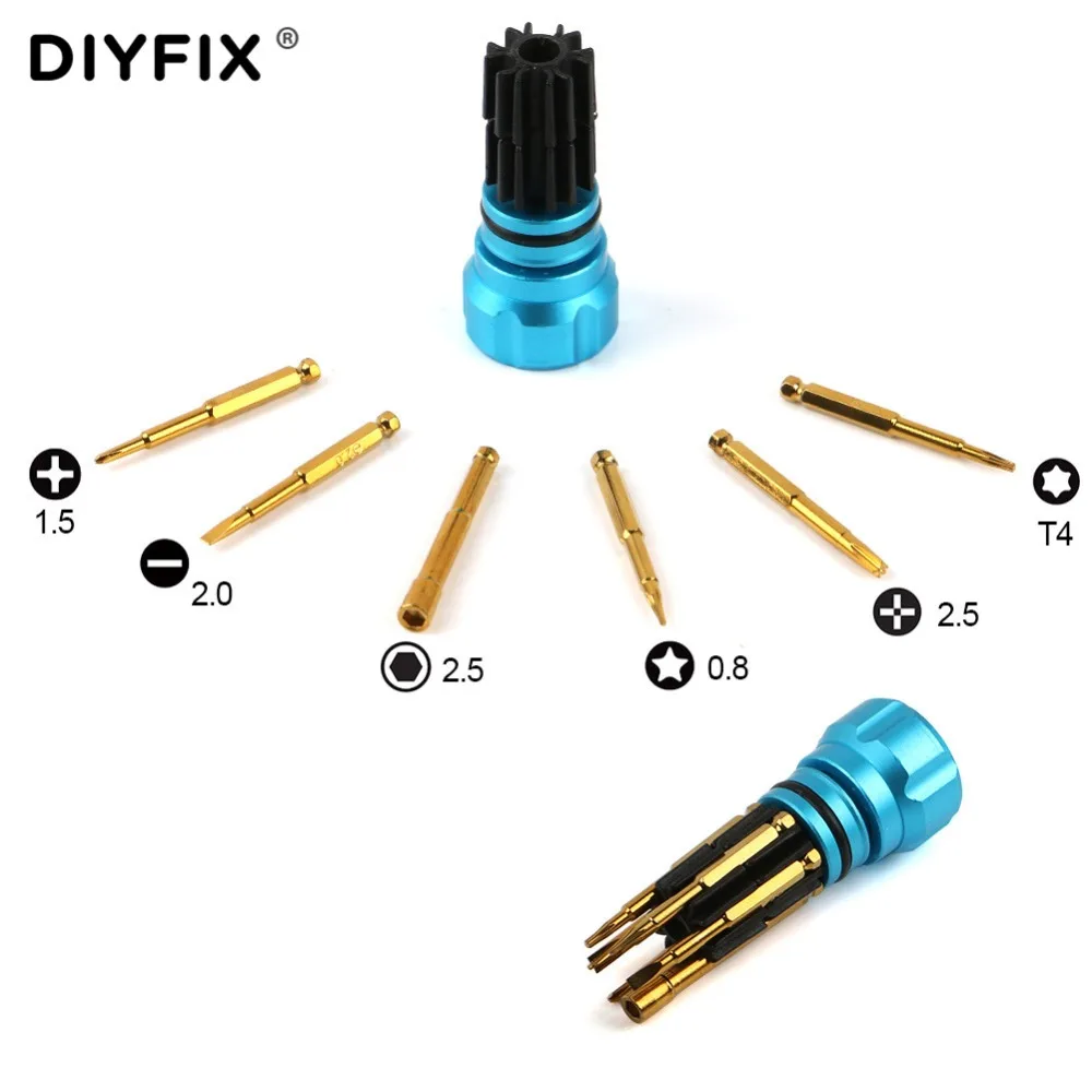 Набор Магнитных прецизионных отверток DIYFIX 6 в 1 регулируемый удлинитель для iPhone