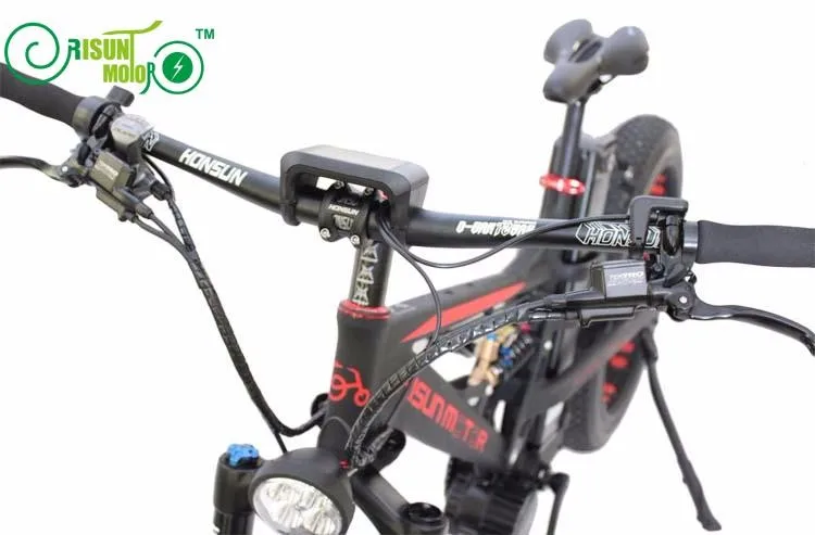 risun Мустанг DNM двойной подвескойдля 48V 1000W 8Fun средне-приводной ручной Электрический миксер для теста с крупными покрышками для езды с 26.1AH Li-Ion Батарея