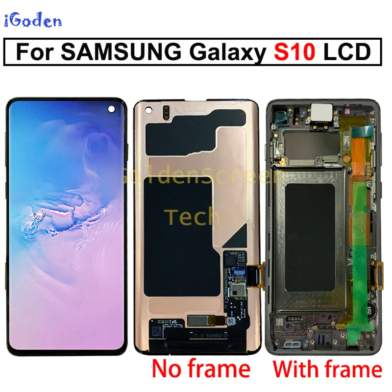 Black 6.1'' AMOLED LCD for SAMSUNG S10 G9730 Display SM Touch Screen Digitizer For Galaxy Plus G9750 LCD|Экраны для мобильных