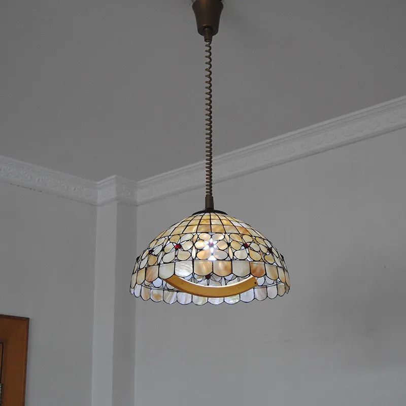 Европейская ретро люстра в стиле Тиффани с цветами светильник E26/E27 винтажная