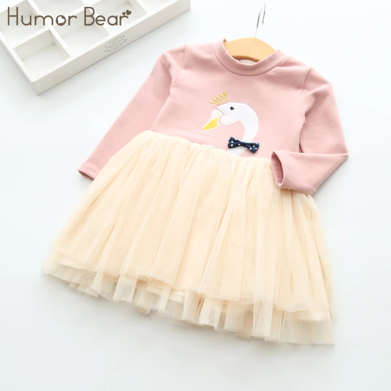 Humor Bear/платье для девочек коллекция года, летние кружевные многослойные платья одежда для малышей кружевное платье принцессы с длинными рукавами платье для маленьких девочек