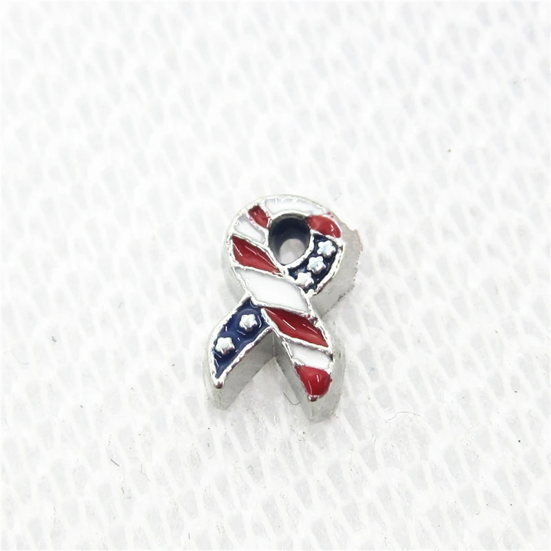 

New Designs 20pcs/lot Awareness Ribbon Floating Charms Living Glass Memory Floating Lockets Charm DIY Jewelry Charms