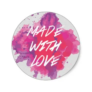 3 8 см Сделано с краской Love Splatter ярко-розовый и фиолетовый классический круглый