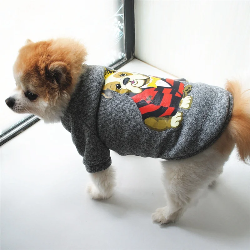 Pet Autumn Winter Costume Top, Short Sleeve Warm Fleece Sweater For Small Medium Dogs