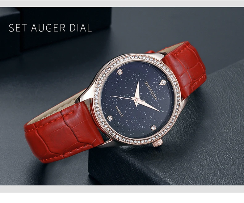 SANDA, модные женские часы montre femme, Топ бренд, роскошные женские кварцевые часы, женские часы, женские водонепроницаемые часы, Reloj Mujer