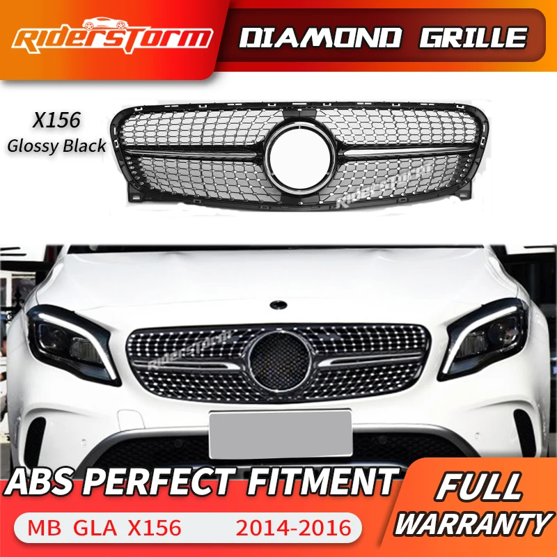 Алмазный гриль подходит для GLA класса X156 Алмазная Передняя решетка Mercedes benz GLA180