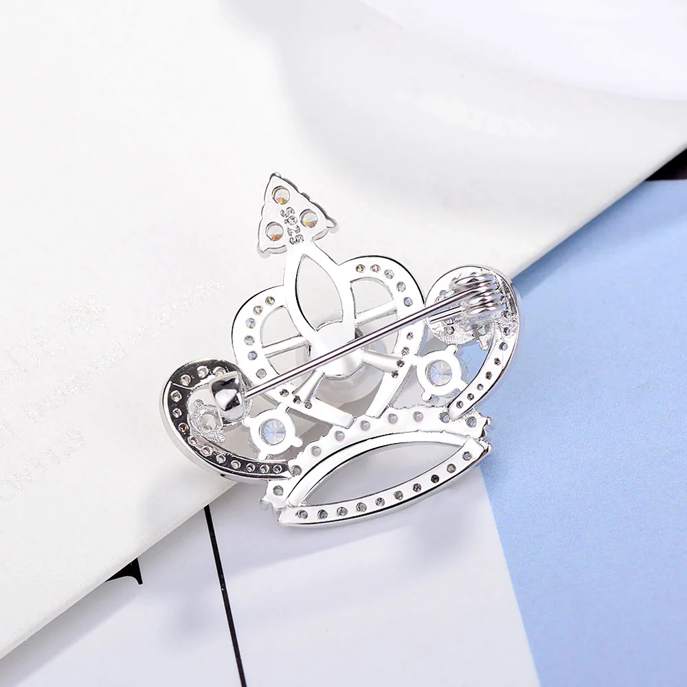 Циркон Перл Корона Брошь Изысканный Роскошный атмосфера корсаж Женские