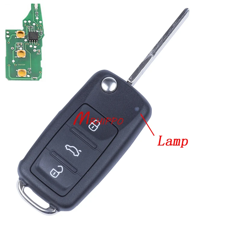 3 кнопки с panic HU66 лезвие дистанционного ключа NBG010180T для Beetle Passat Tiguan 2013 2014 2015 5K0837202R