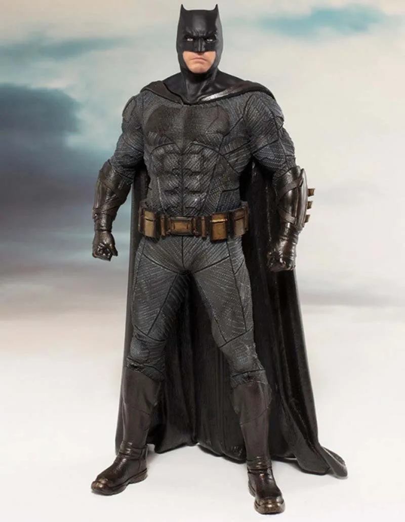 Batman With Box DC Лига Справедливости ARTFX статуя киборг Аквамен флэш Чудо Женщины Бэтмен Супермен фигурка игрушка кукла - Цвет: Batman With Box
