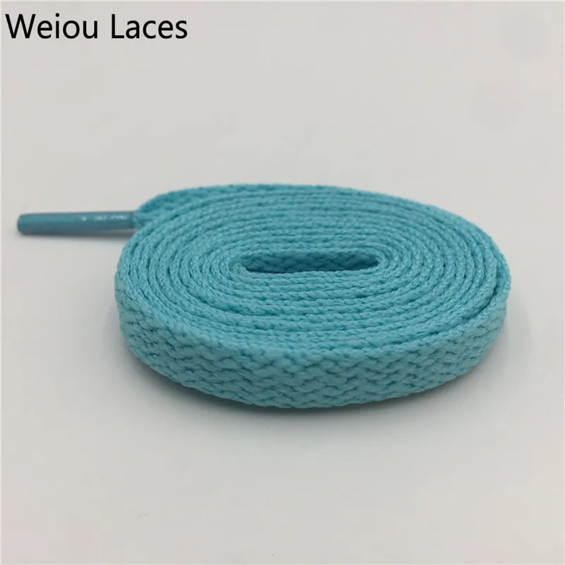 Weiou High Quality 8mm Polyester Fashion Sports Casual Shoe Lace Solid Single Layer Flat Sneakers Shoelace Amazing 47 Colors