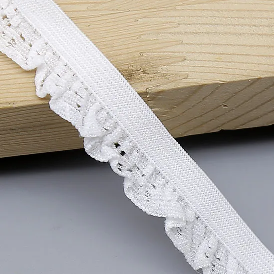 25 метров 1 5 см Изысканная белая/черная Маленькая кружевная лента с оборками для