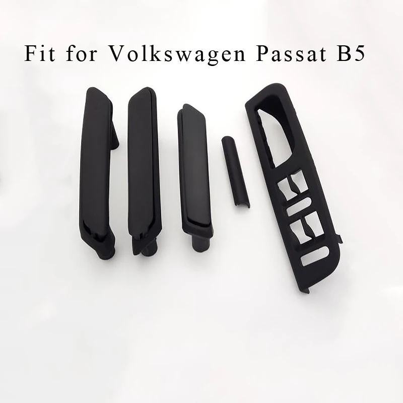 Автомобильные чехлы для Volkswagen VW Passat B5 B5.5 Golf 4 MK4 Jetta MK4 Bora Кнопка Подъема Окна панель дверная ручка LHD аксессуары - Цвет: 1 set black A