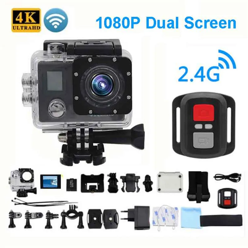 Ultra HD 4 K экшн камера Wi Fi видеокамеры 150 Dgreen cam deportiva 2 дюйма B6 B6R водонепроницаемая