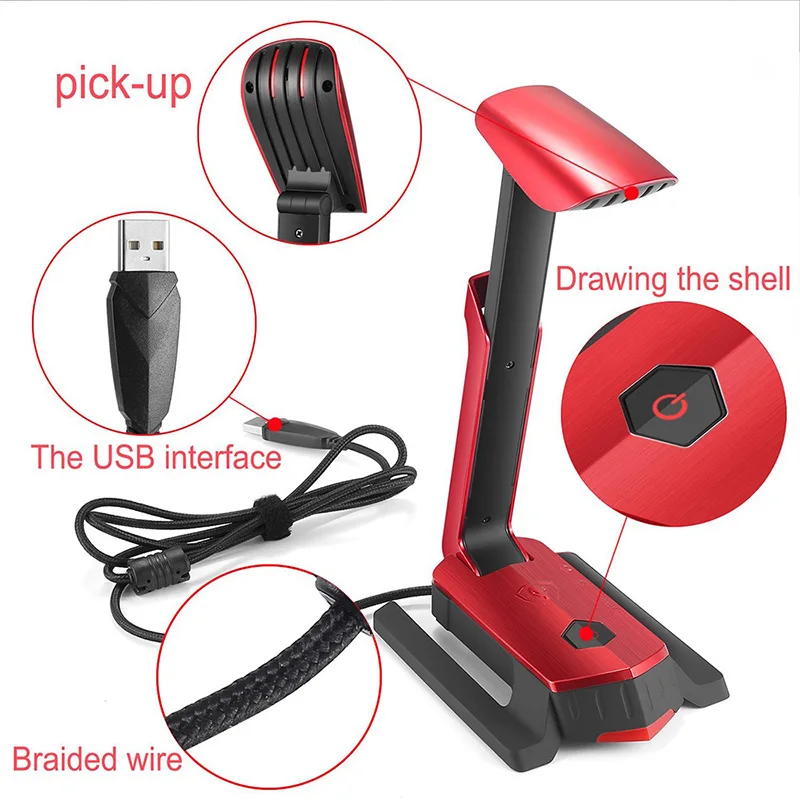 Игровой микрофон для компьютера Professional запись Desktop Studio Gaming Mic портативных ПК