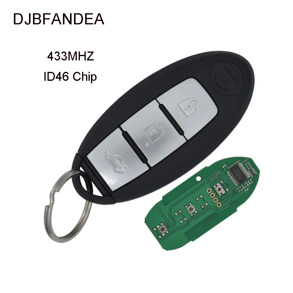 DJBFANDEA 3 кнопки 433 МГц Интеллектуальный Автомобильный ключ дистанционного
