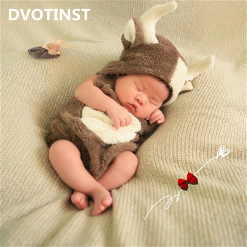 Dvotinst/реквизит для фотосессии новорожденных; Fotografia; костюм с фруктами+ шляпа; карнавальный костюм на Хэллоуин; студийная одежда для фотосессий - Цвет: Goat