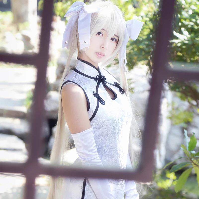 Японский аниме Yosuga No Sora Kasugano косплей костюм в китайском стиле дрогон Cheongsam черный