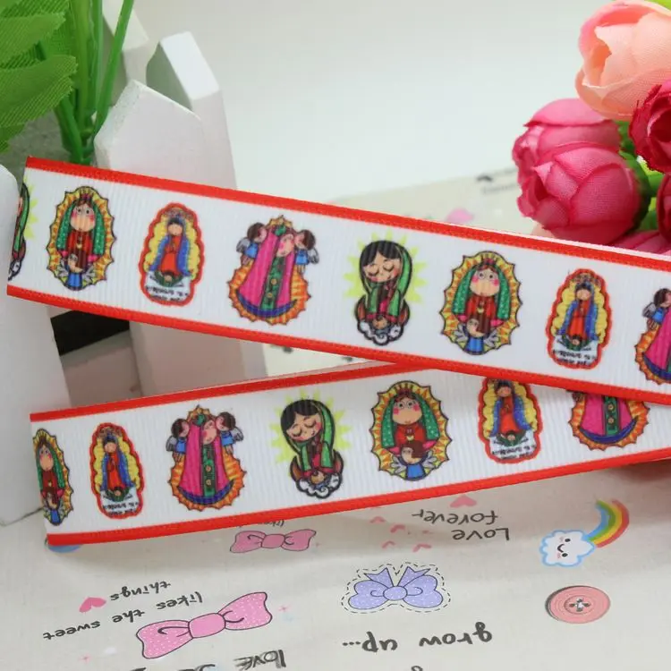 7/8 ''Бесплатная доставка jesus musical wall printed grosgrain лента для волос Головные уборы