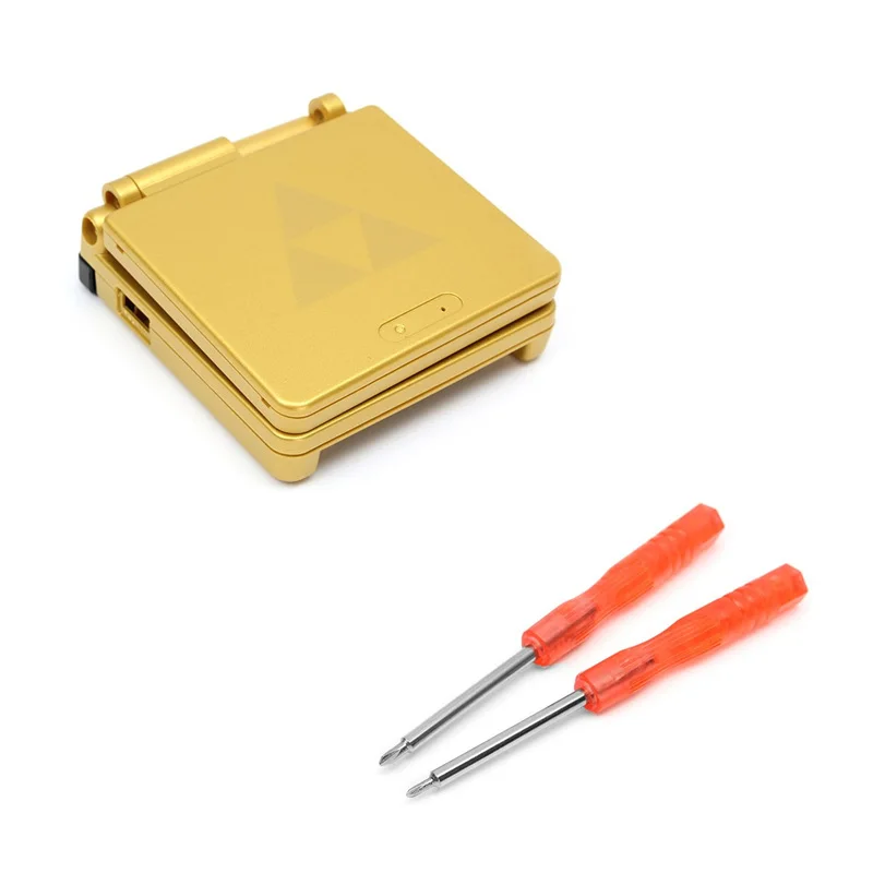 1 комплект для GBA SP Замена золотой полный корпус Оболочка Чехол+ крышка экрана+ инструмент для nintendo для Gameboy Advance SP