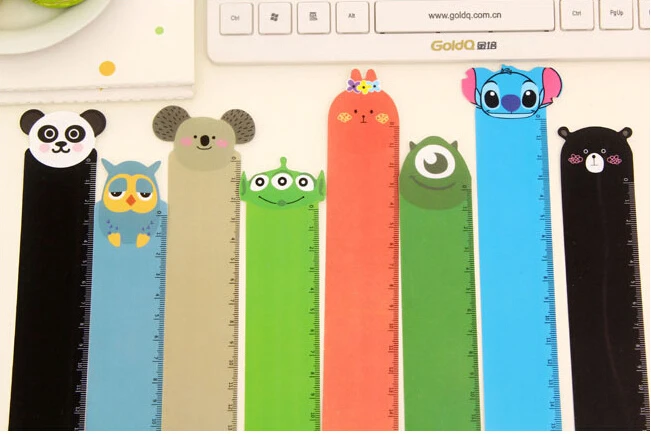 2017 Лоскутная линейка 15 см Мультяшные животные каваи Пластиковые Гибкая