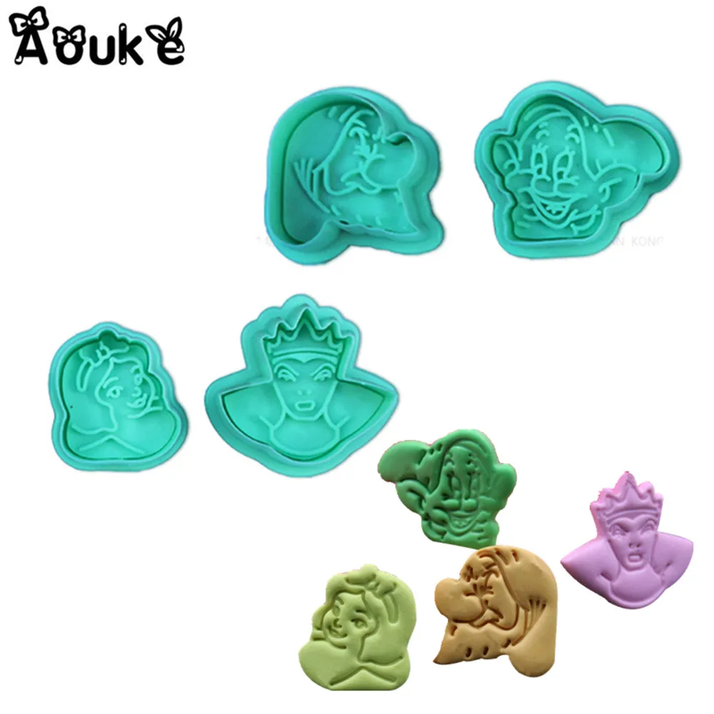 4 шт./лот костюм принцессы на Хэллоуин Форма печенье с жидкой помадкой в центре