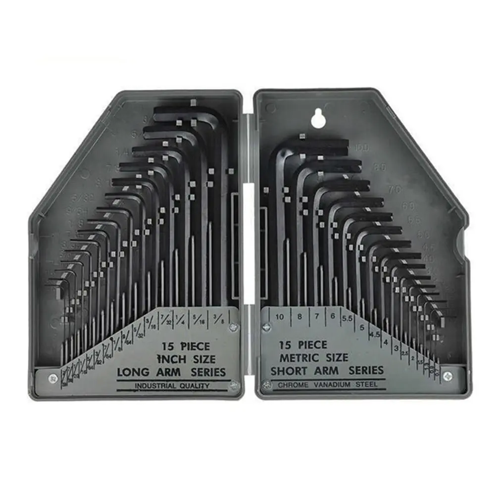 0618/30 шт. Портативный дюймов/метрическая гаечный ключ метрический шестигранный