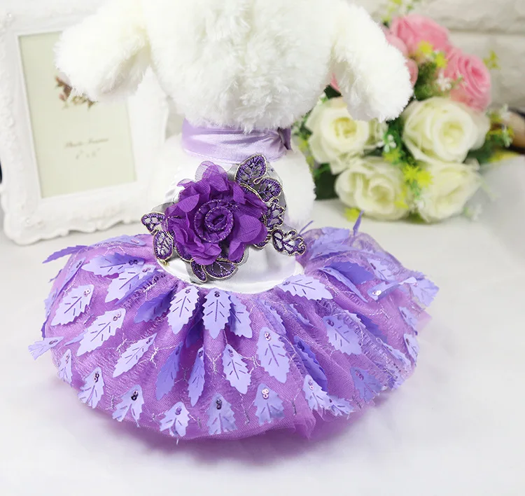 Платье-пачка с цветочным рисунком для щенков Vestidos свадебное платье в стиле