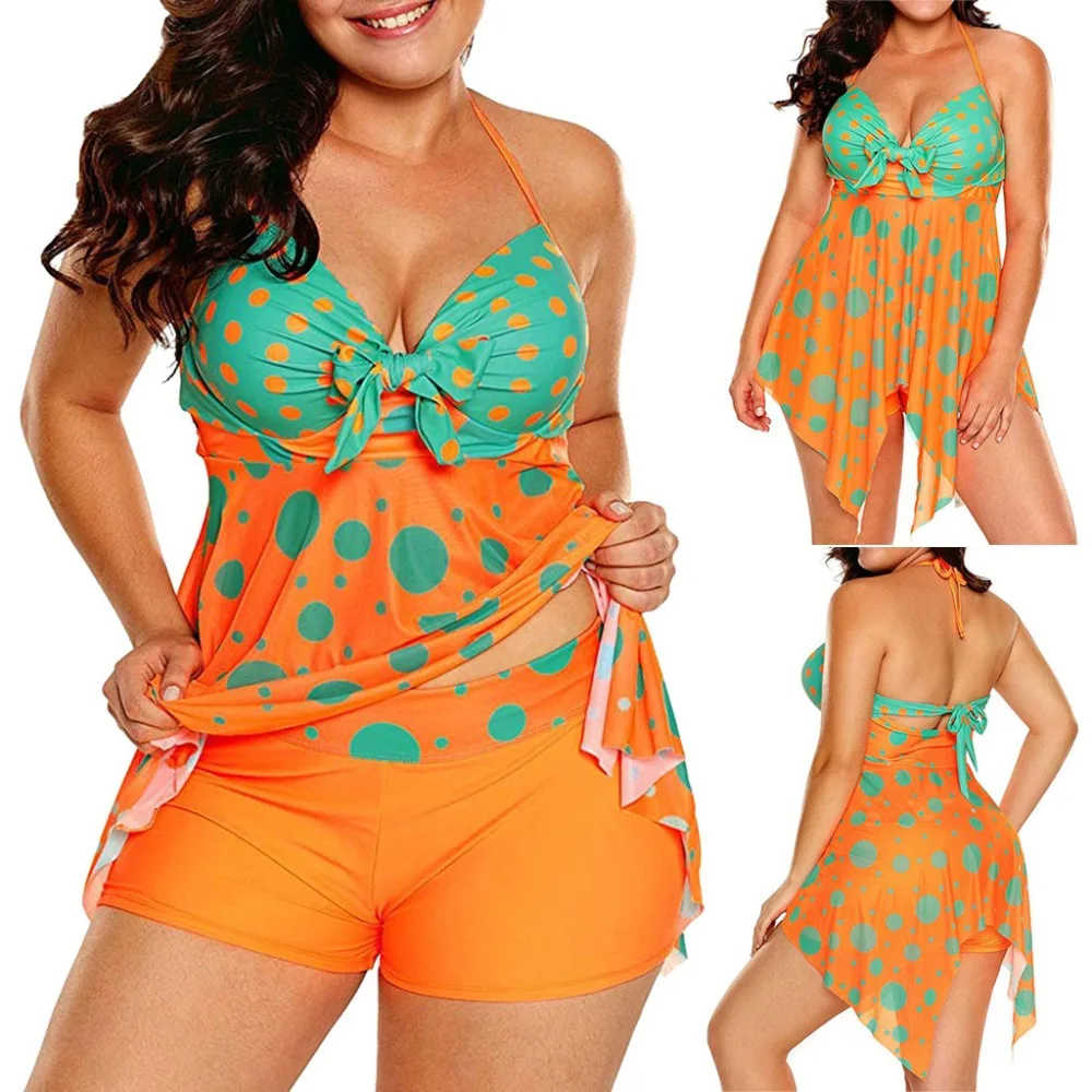 Женский купальник с низкой талией пуш-ап бюстгальтер большого размера летний