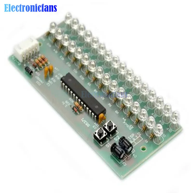 MCU Adjustable Display Pattern LED VU Meter Level Indicator Amplifier Audio 16 Dual Channel Green lamp light DC 8V to 12V | Электронные