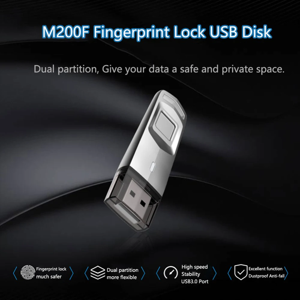 USB флеш накопитель с замком по отпечатку пальца 64 ГБ 32 ГБ|USB-хабы| |