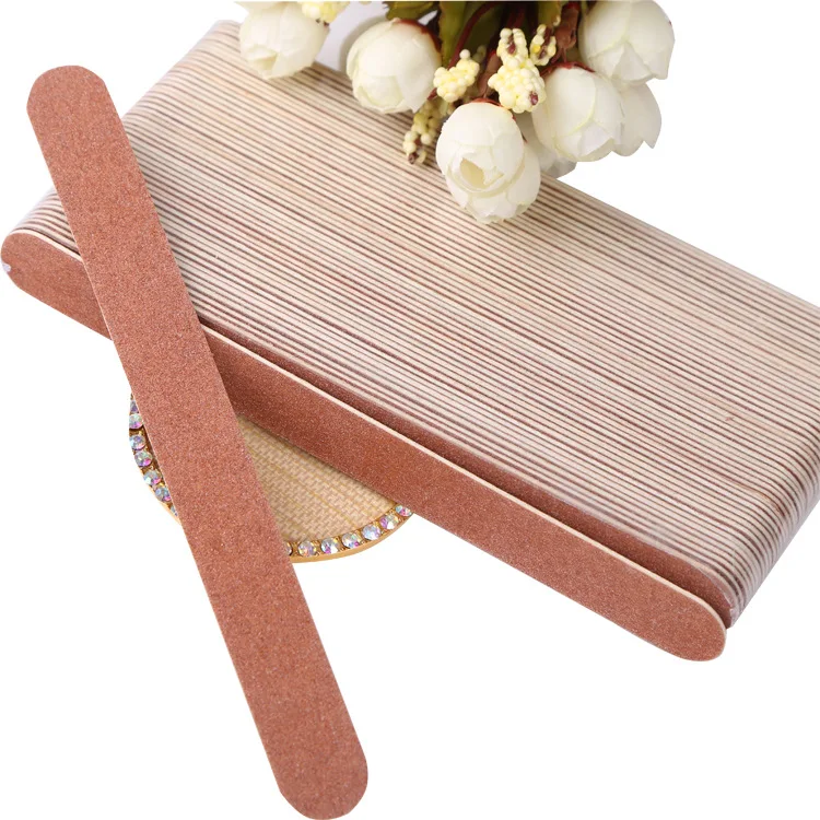 Деревянные пилочки для ногтей 10 шт. буферы из наждачной бумаги тонкие зернистые