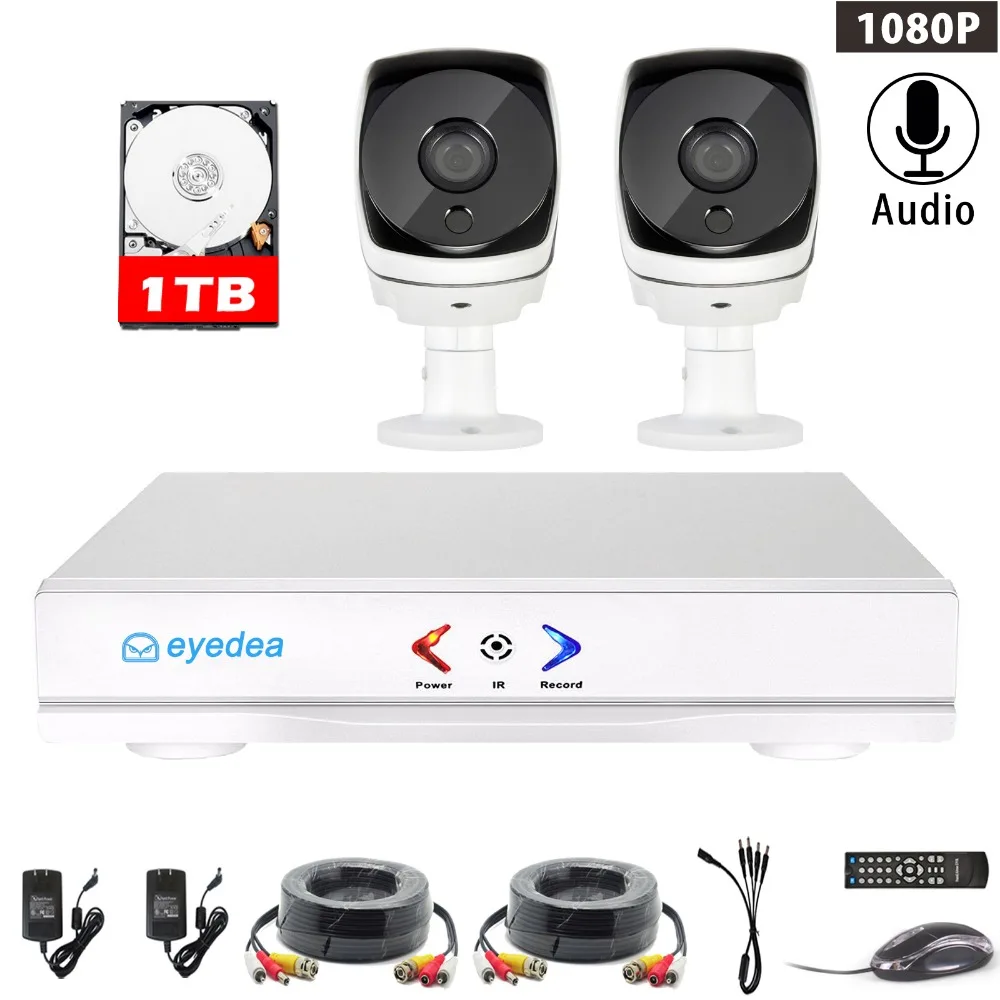 Eyedea 4CH 1080N HDMI DVR 5500TVL 1080 P HD Крытый Аудио CCTV камеры безопасности системы 4 канала