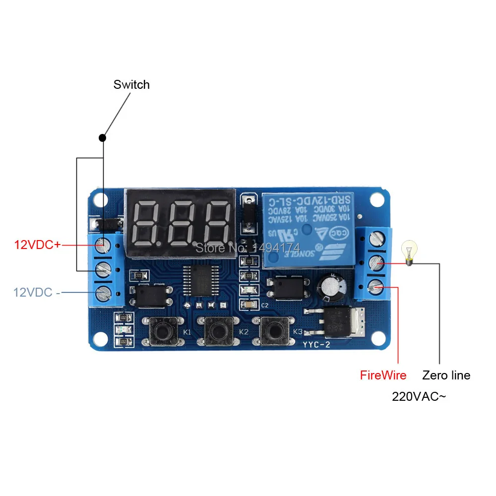WQScosea Q8S 116 LED 12V DC многофункциональное автоматическое реле самоблокировки PLC|switch