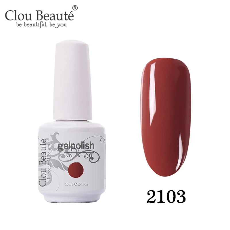 2103 Clou Beaute, розовый, телесный цвет, чистый Гель-лак, цветной Гибридный Гель-лак, набор для маникюра, полуперманентный Гель-лак Vernis - Цвет: 2103