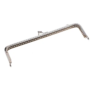 1 шт. Квадратная металлическая рамка для сумочки, застежка поцелуй для ручки, сумки, кошелька, кошелька, аксессуары сделай сам, 18 см