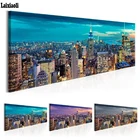 5D DIY камни в форме ромба круглый дрель алмазов картина город ночной вид Алмазная мозаика, алмазная Вышивка крестом Стразы Вышивка Искусство внутренний Декор