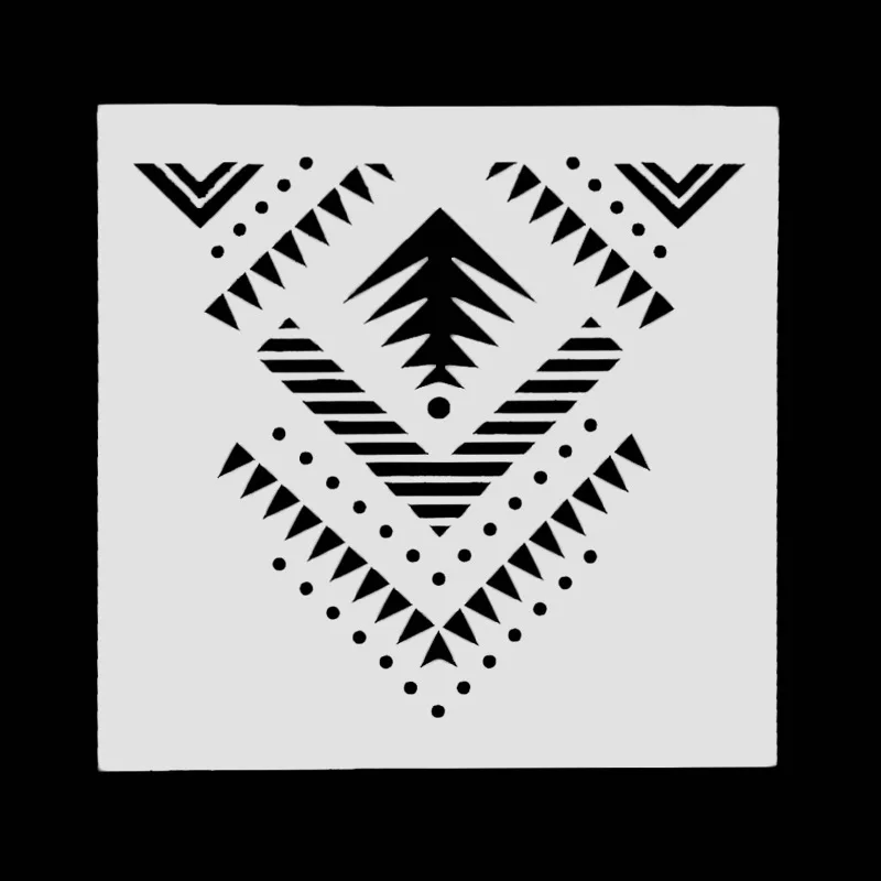 

13*13 Abstract Layering Stencils for Diy scrapbook/photo album Decorative Embossing coloring,painting stencil,home decor